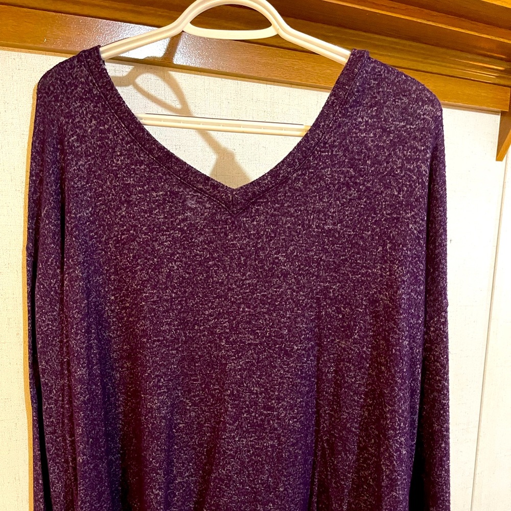 A.N.A XXL Purple blouse with LaceUp accent in the back